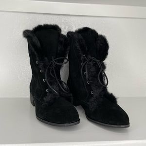 Black fluffy boots (Splendid)